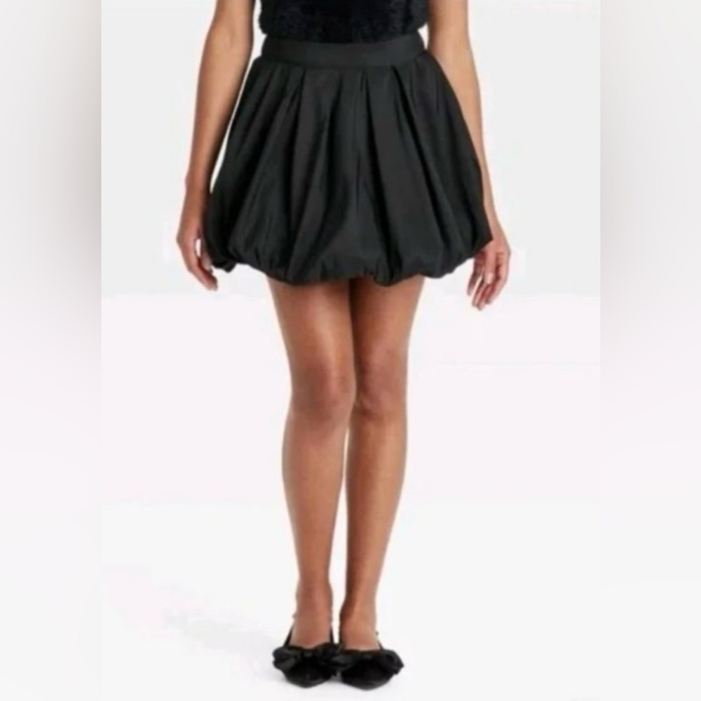 a new day Black Bubble Hem Mini Skirt Size XL New With Tags